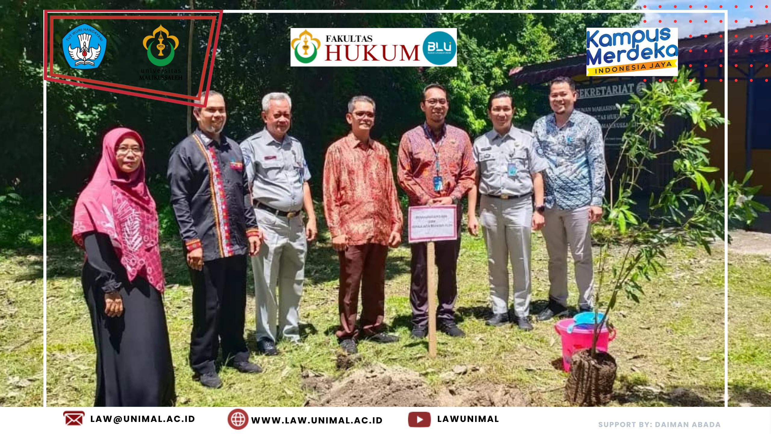 Fakultas Hukum Unimal Lakukan Tanam Pohon Bersama Jasa Raharja Aceh